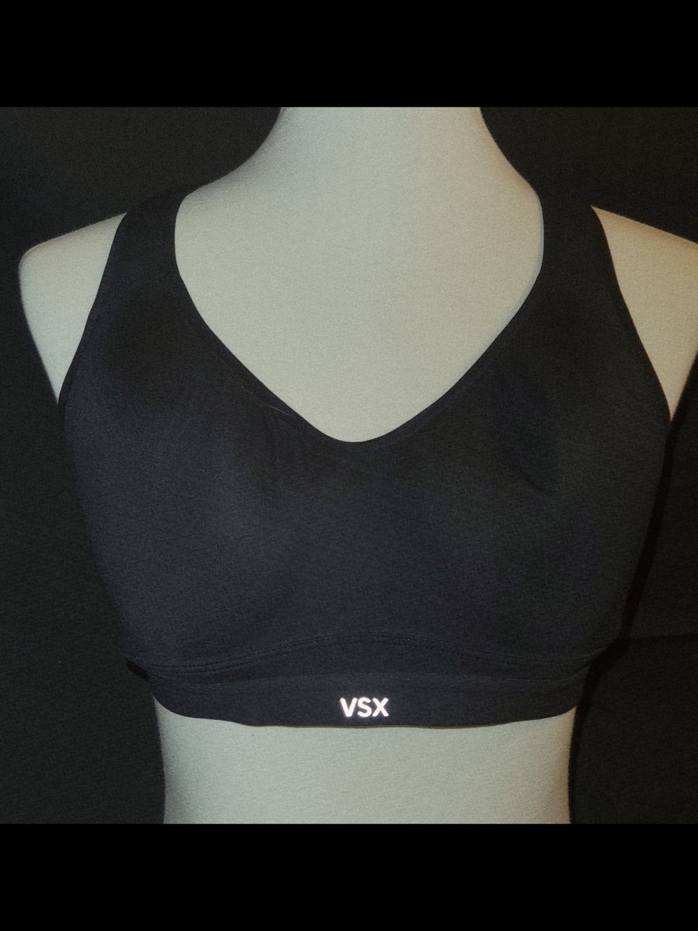 VSX Black Seamless Support Sports Bra